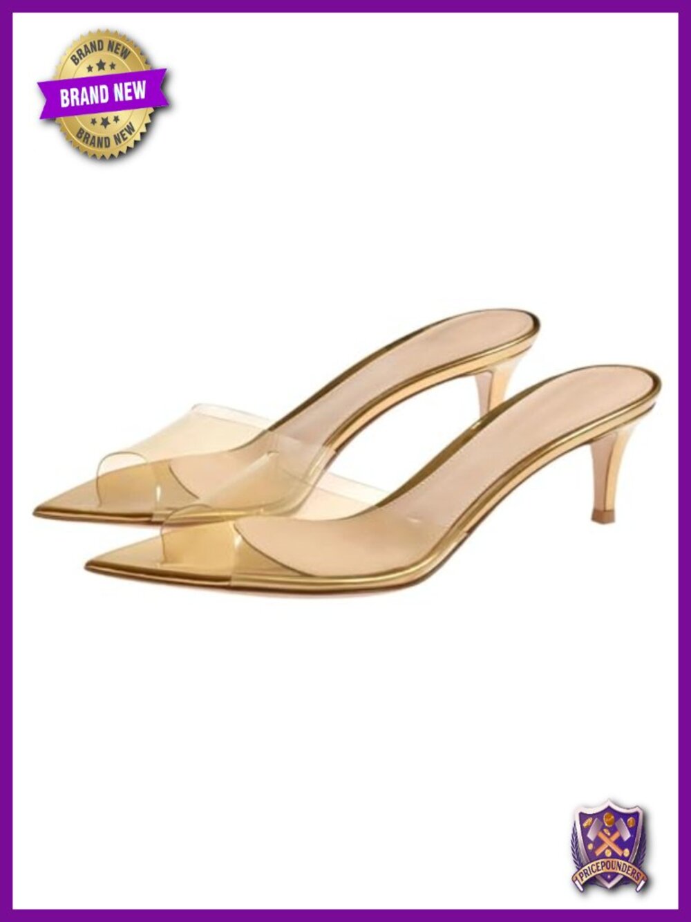 Transparent TPU Strap Pointed Open Toe Stiletto Slide Sandals High Heel Mule